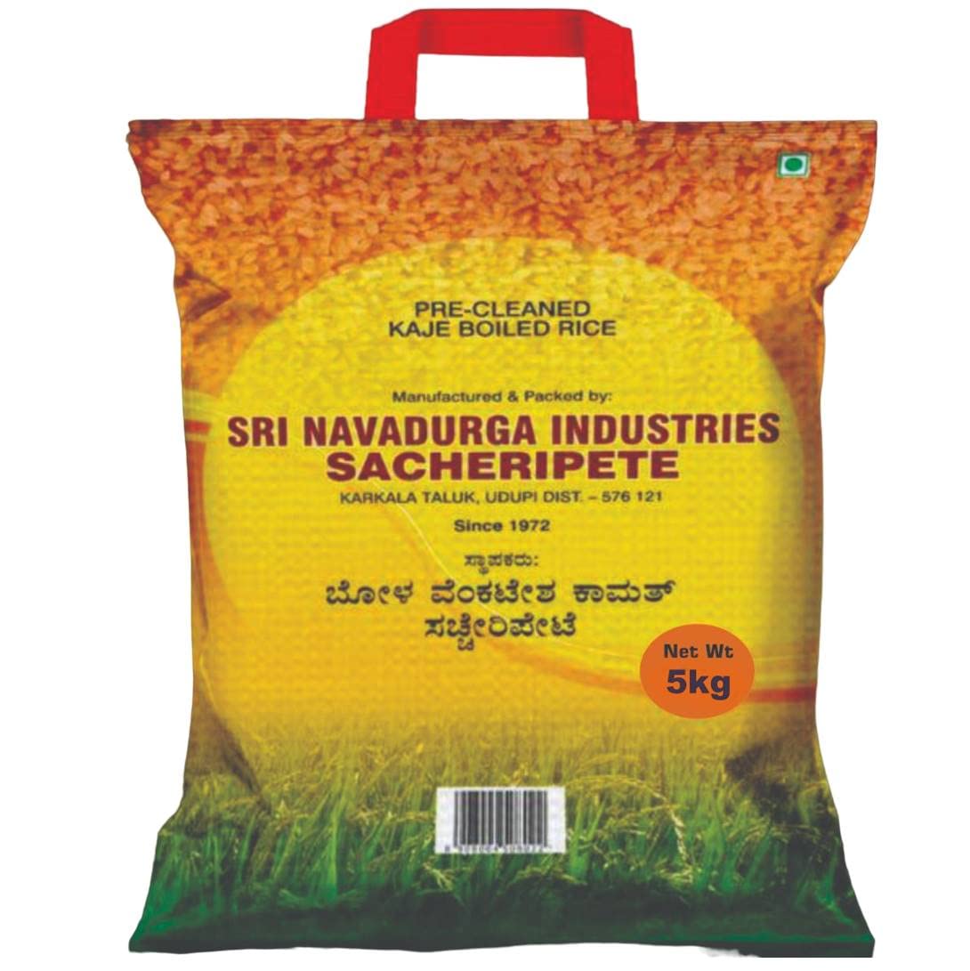 Sri Navadurga Industries Pre-Cleaned Kaje Boiled Rice | Brown Rice | Pack of 5 Kg | Mangalore Special Rice | Natural & Healthy for Everyday Use (B0C4PYL4DJ) Amazon Price History, Amazon Price Tracker