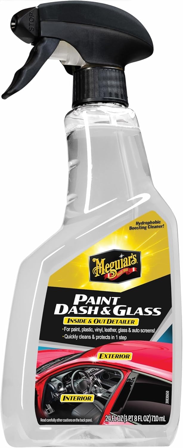Meguiar’s G250224EU Paint, Dash & Glass Inside & Out Detailer - Lack-, Armaturenbrett- und Glasreiniger für innen und außen - Ideal für Lack, Kunststoff, Vinyl, Leder, Glas und Displays - 710 ml