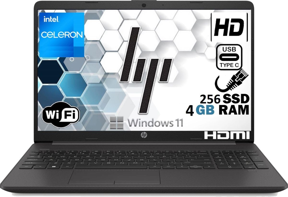 HP 250 G9 -N4500 256GB NVMe SSD 4GB RAM 15.6