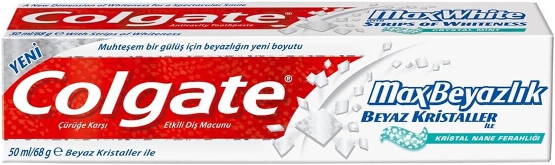 Colgate Max Beyazl k Beyaz Kristaller Di  Macunu 50 ml