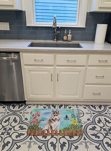 Miniatura 3 de Caroline's Treasures CK1258RUG - Tapete de espuma viscoelástica lavable a máquina, diseño de husky siberiano, 19 x 27 pulgadas, multicolor