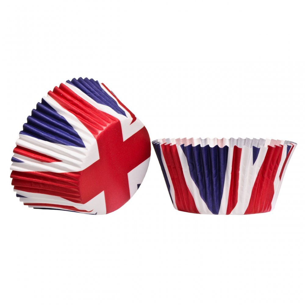Premier Housewares Multicoloured Union Jack - Medium Cupcake Cases - Pack Of 60