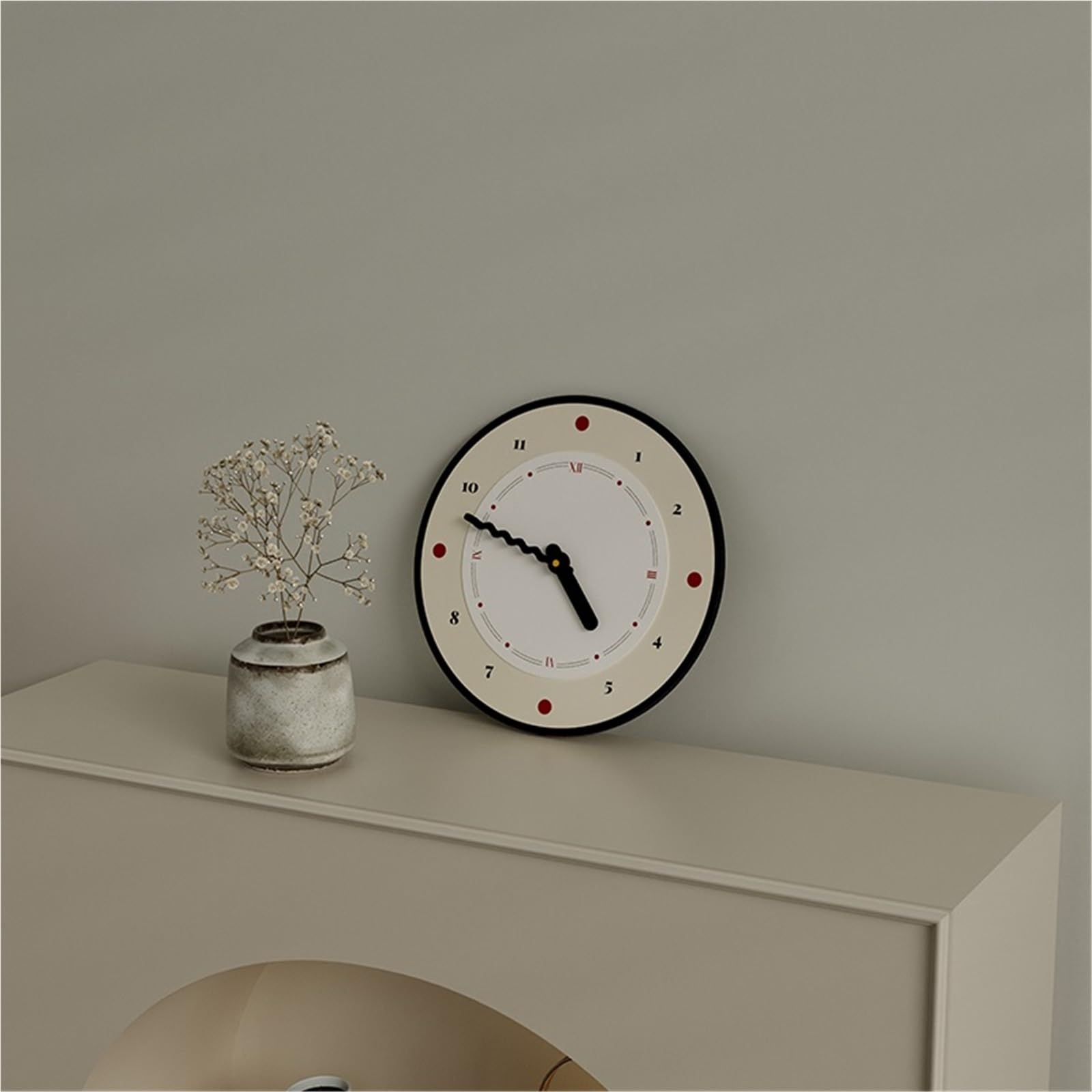 Decor Reloj de pared estilo crema francés for el hogar 12 pulgadas