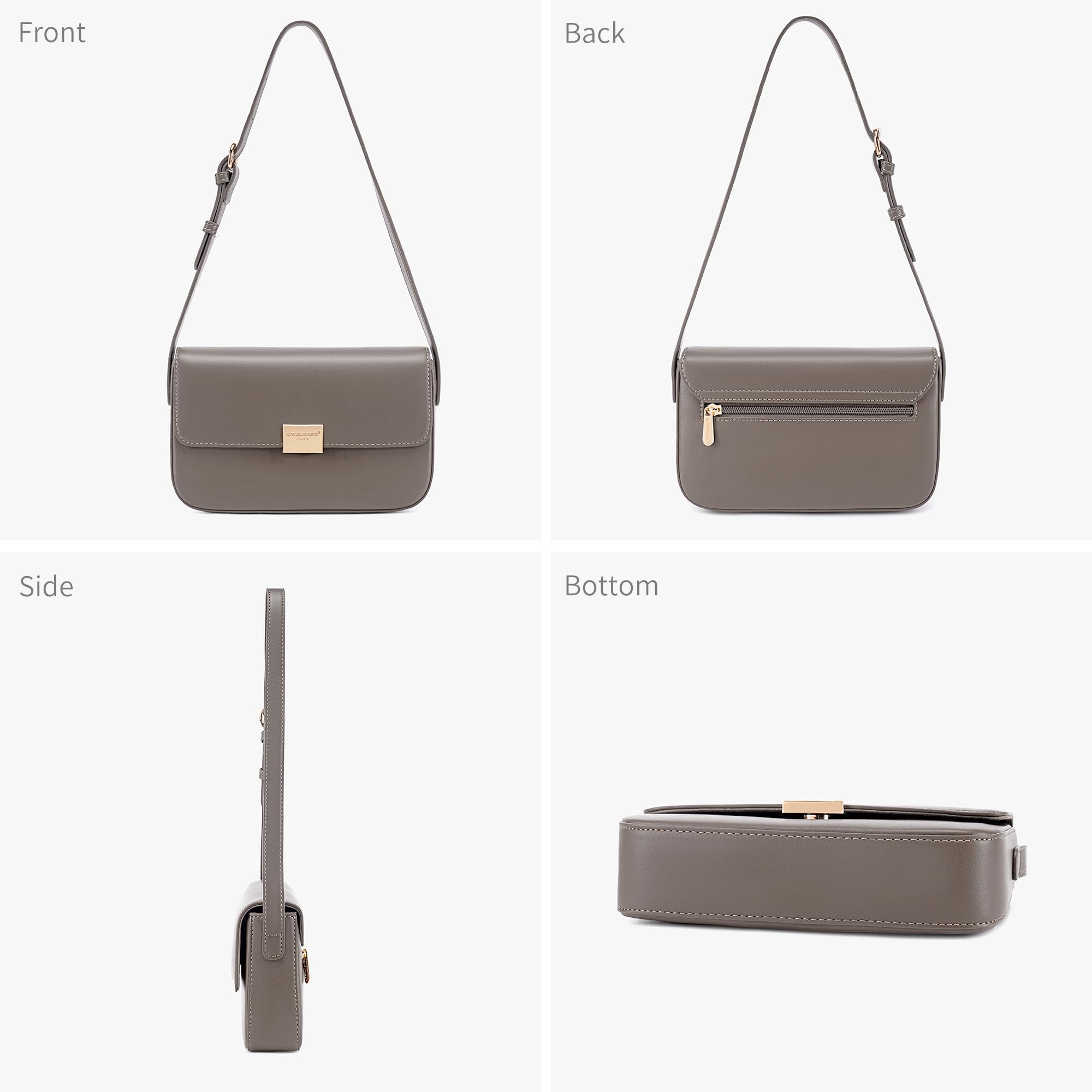 David Jones - Borsa a tracolla piccola da donna con aletta in pelle PU