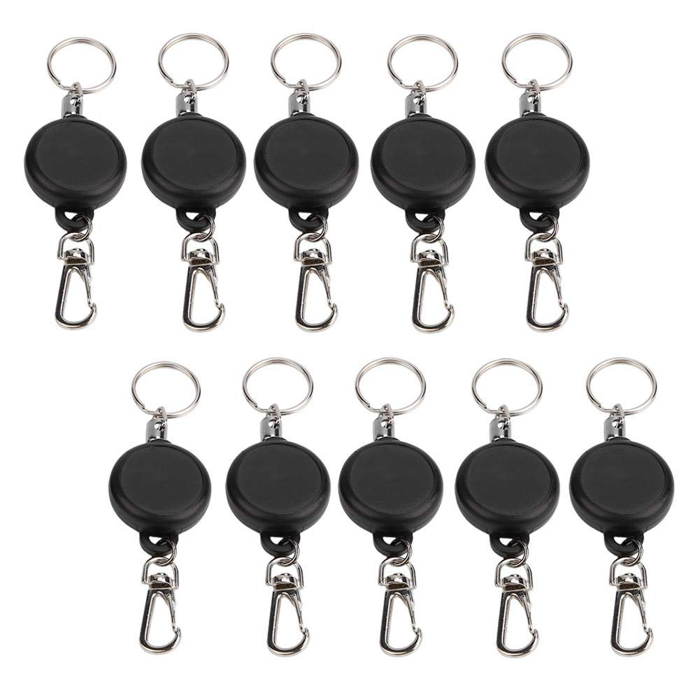 VBESTLIFE Portachiavi a scomparsa, portachiavi a scomparsa in acciaio 60cm Portachiavi a scomparsa Chiusura a chiave Portachiavi anti-perdita Robusto e resistente(10 pezzi