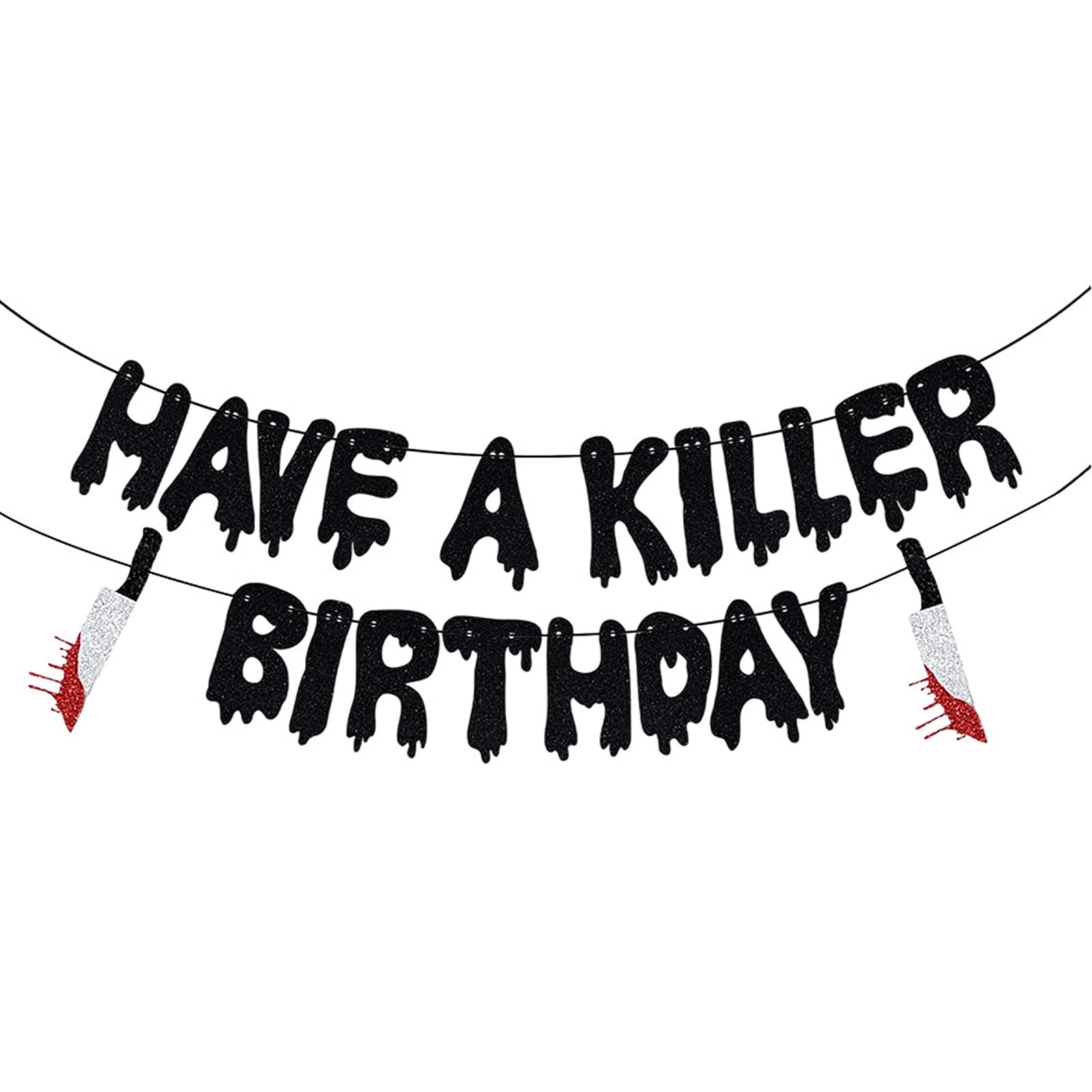 Halloween Banner,Have A Killer Birthday Banners,Happy Halloween Banner,Halloween's Decorations for Outdoor Indoor Halloween's Celebration