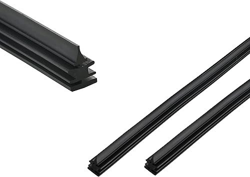 Miniatura 8 de Escobillas limpiaparabrisas delantera y trasera de repuesto, 28 pulgadas, repuesto universal, tira de goma, 4 unidades, tamaño ajustable