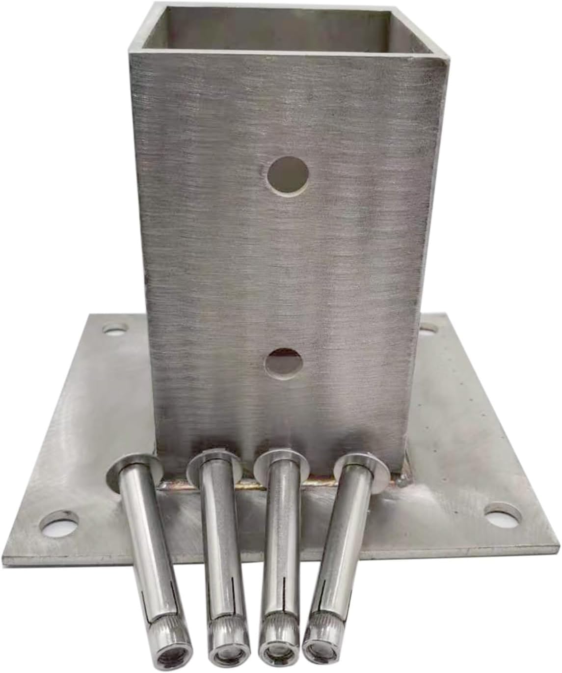 Soporte de Base para Poste de Cubierta Base de Anclaje de Metal 2x2 3x3 4x4 5x5 6x6 7x7 8x8 Pulgadas, Base de Poste de Acero Inoxidable(90x90mm(3.5x3.5 in))