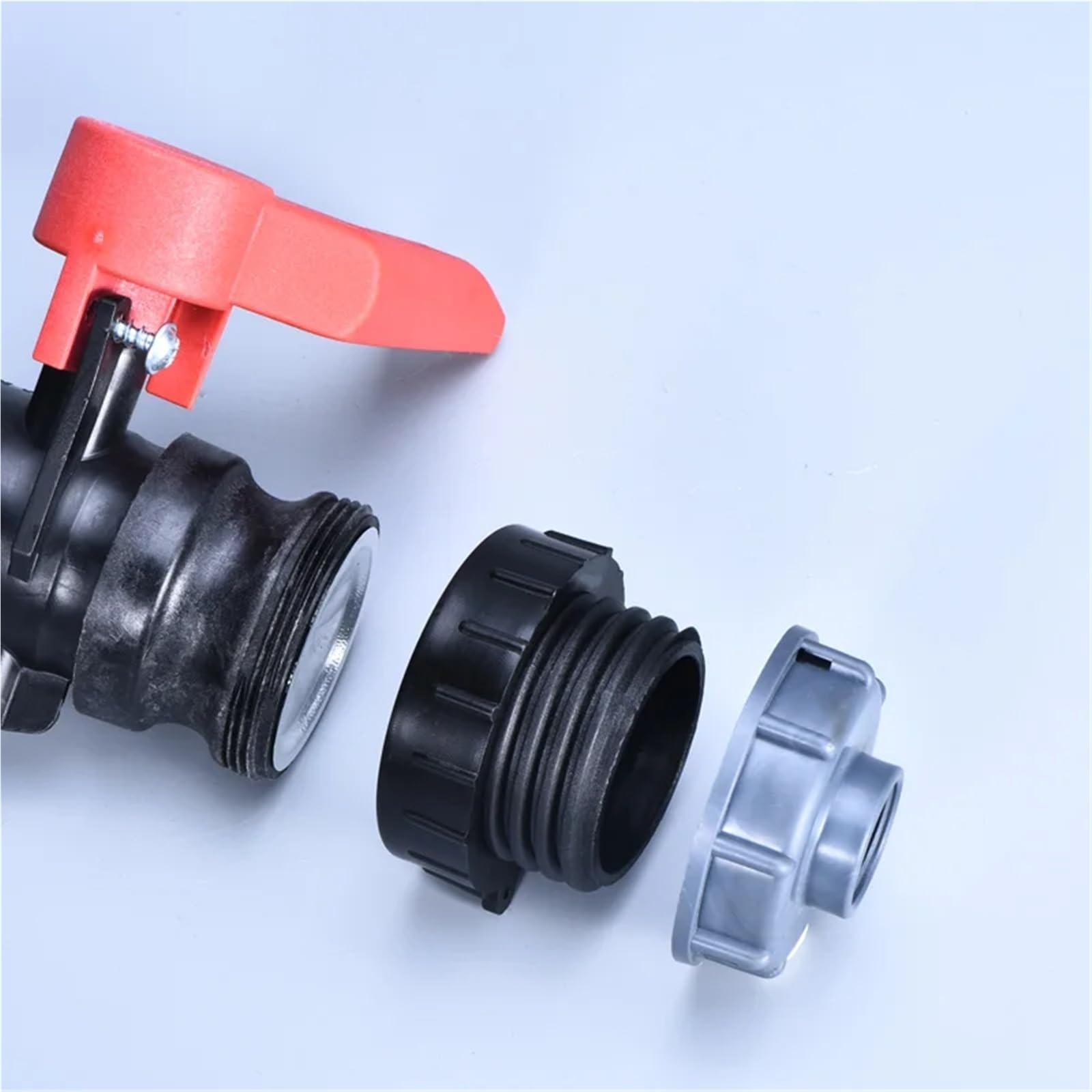 Pogrubione plastikowe złączki do zbiorników IBC 63 mm drobne zęby do 60 mm gruby gwint do złącza wody ogrodowej (60 mm-60 mm)