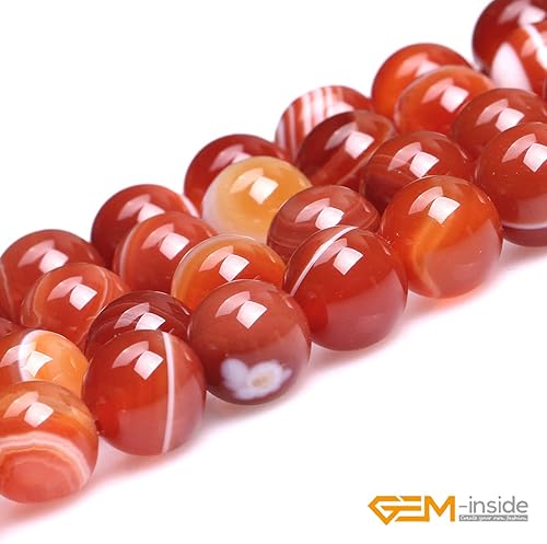 Miniatura 308 de GEM-Inside - Cuentas sueltas de piedra de lava negra natural de 0.315 in para hacer joyas, 15 pulgadas Cordierita de grado A