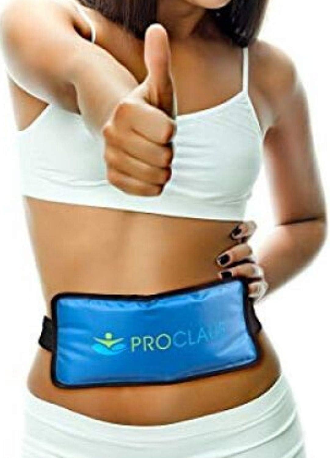 Heating Pad For Neck Shoulder Back Pain and Sleep Mask (Puffy eyes) | Standard Large Reusable Ice packs For Injuries : 11''x4.72'' - EG-52318 -