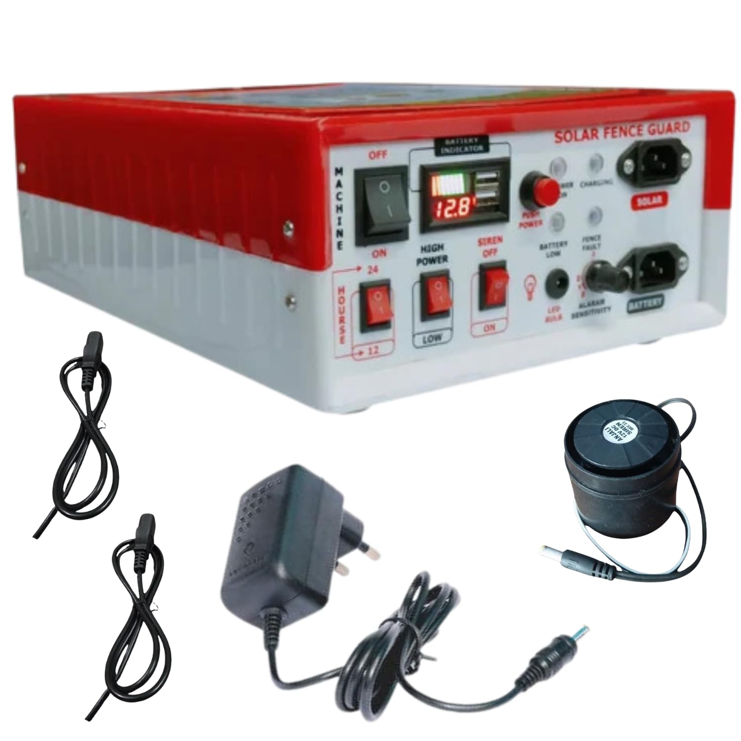 Kamal Agrotech zhatka Machine Solar Fence Protector Kit, 15kV, 50 Acre Coverage, with Charger (Only Machine)