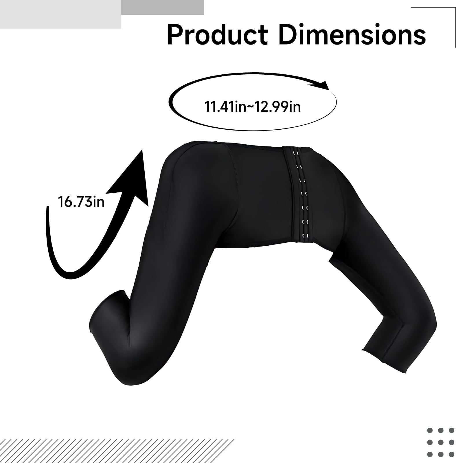 Arm Compression Sleeve für Damen, Oberarm-Stützhülle nach dem Eingriff, elastischer formender Ärmel, schwarz, Größe S, für angenehmen Sitz und eine glatte Silhouette