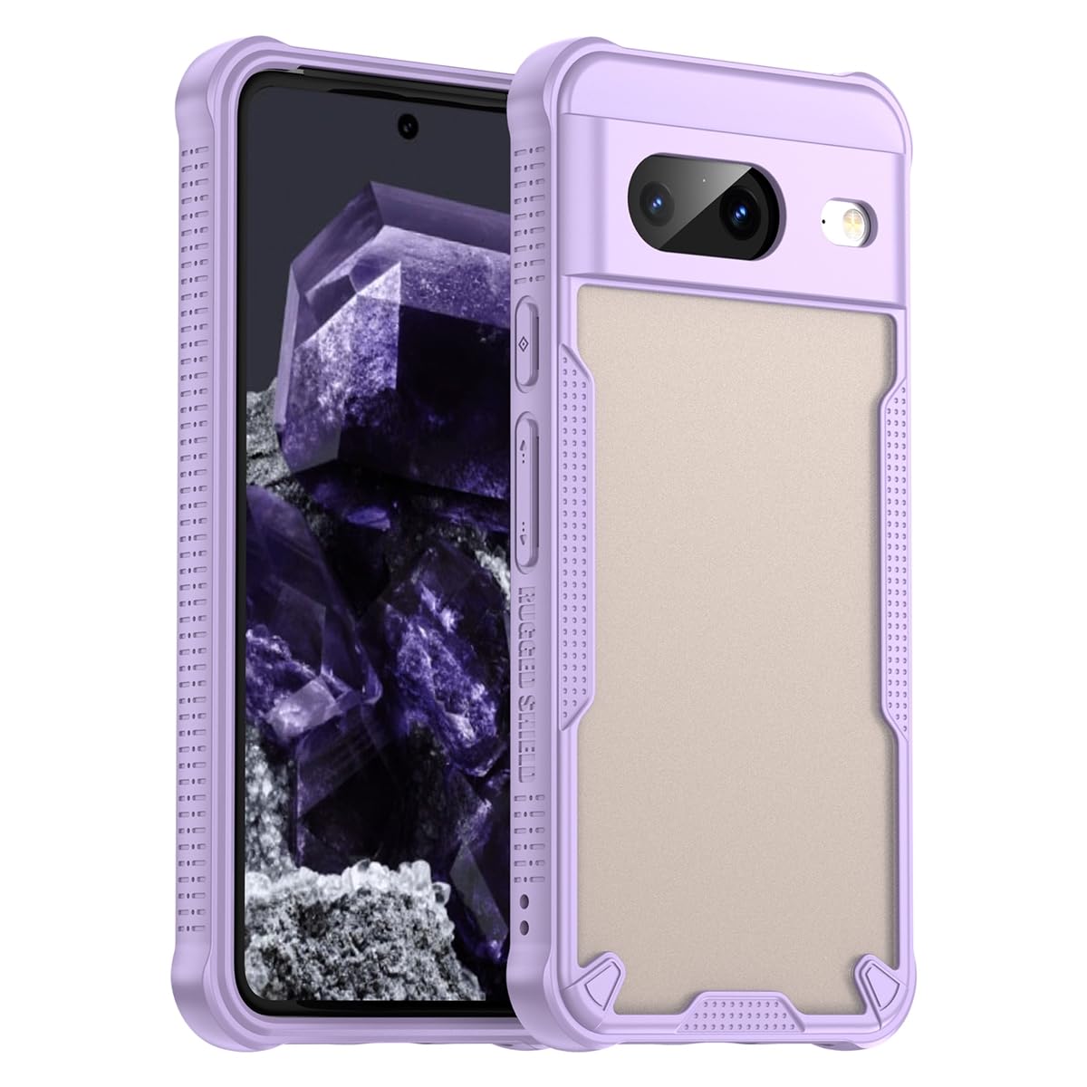 Coque Pixel 8 Google8 GKWS6 G9BQD violette rigide antidérapante - 8