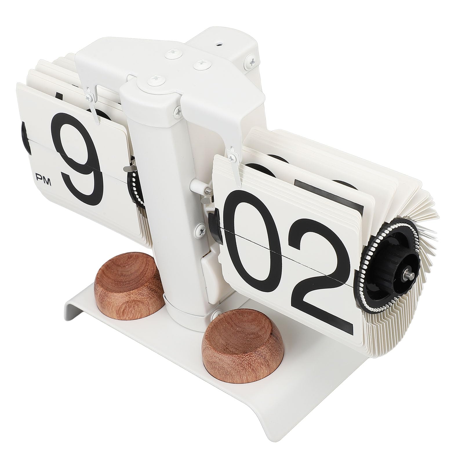 Automatische Uhr Rückwärts-, Timer- und Erinnerungsfunktion 2 ätherische Ölhalter Rückwärtsentleer Tischuhr für den Wohnzimmer (White)