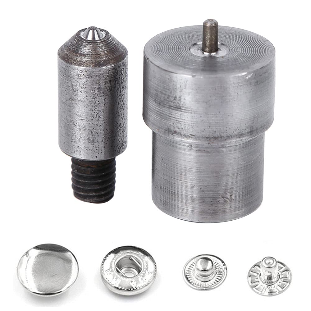 Agatige Grommet Die Mold, 1/4" Metal Eyelet Buckle Mold, Top Die and Bottom Die Set, Eyelet Hand Press Punch Machine Tool DIY Air Pressure Buckle Mold for Hand Press Grommet Machine,6mm