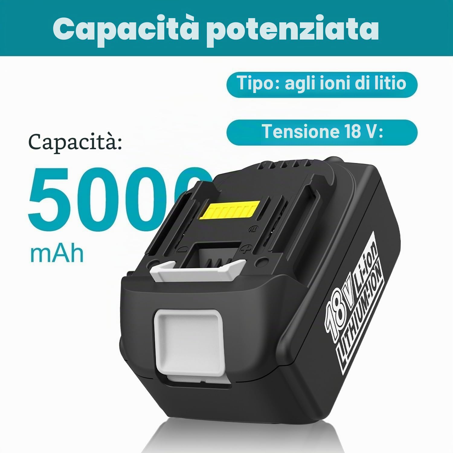 Energup 2 Pezzi 18V 5.0Ah Batteria con Caricabatterie per Makita Batteria 18V BL1815 BL1820 BL1830 BL1840 BL1850 BL1850B DC18RA DC18RC DC18RD