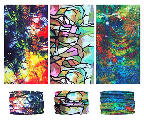 Image of 6PCS Outdoor Magic Headband Elastic Seamless Bandana Scarf UV Resistence Sport Headwear
