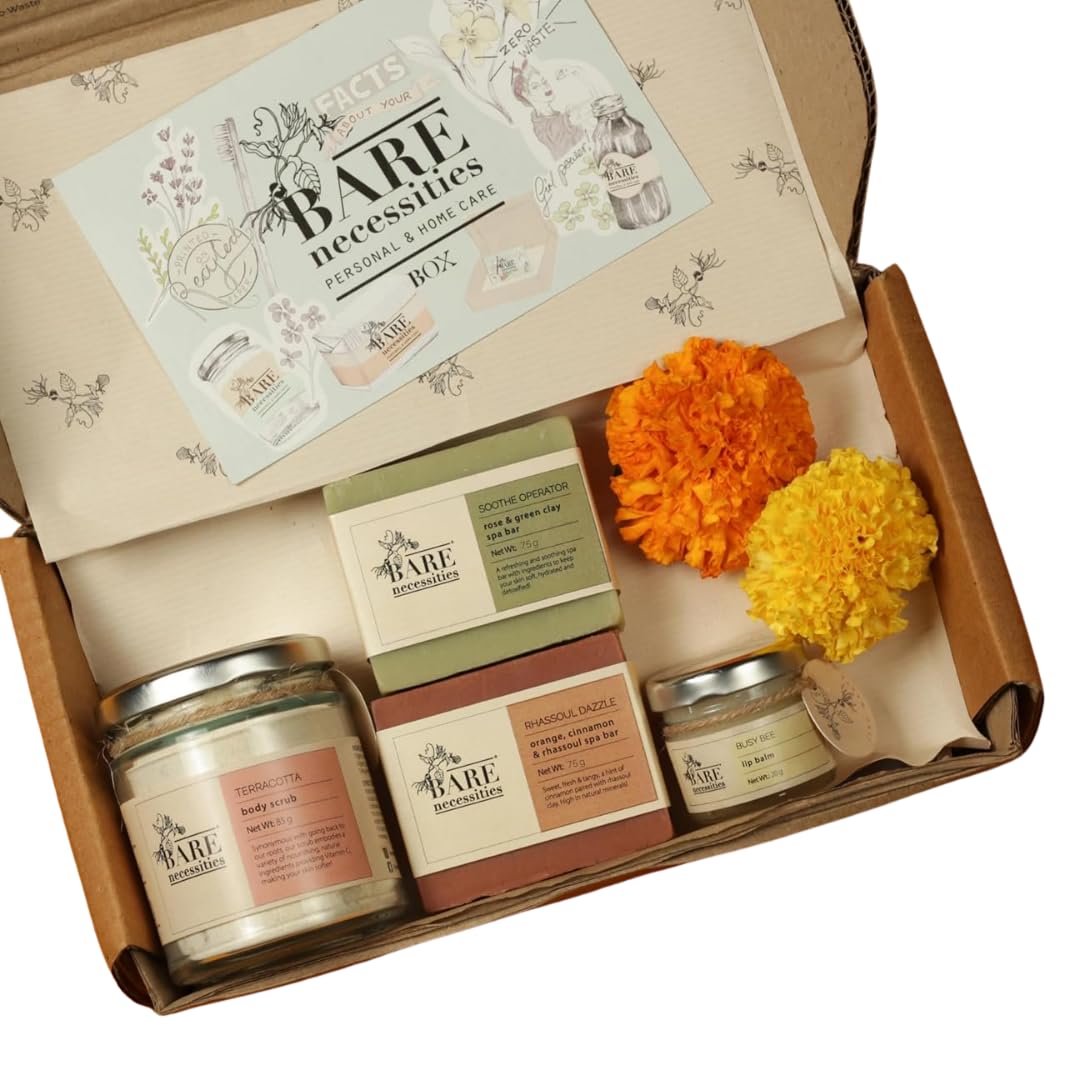 Bare Necessities Festive Glow Gift Hamper | Premium Bath & Body Gift Set | Eco Friendly Skin Care Gift Kit for Women & Men | Ideal for Wedding Gifts, Birthdays & Anniversaries | Luxury Gift | Unisex-picture-55