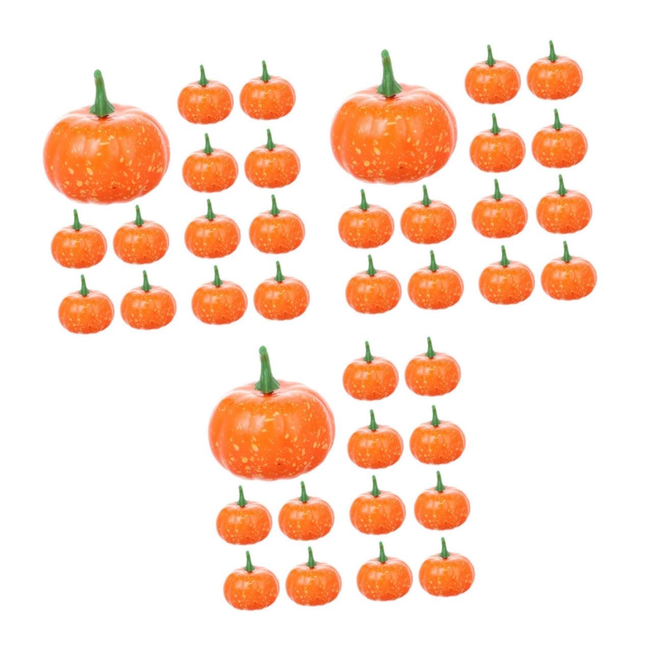 Zerodeko 3 Set Zucca Di Schiuma Di Simulazione Vacanza Gonfiabili Di Halloween Zucche Decorazioni Autunnali Lanterna Di Zucca Portatile Di Halloween Ghirlanda Orange Schiuma 16 Pezzi * 3