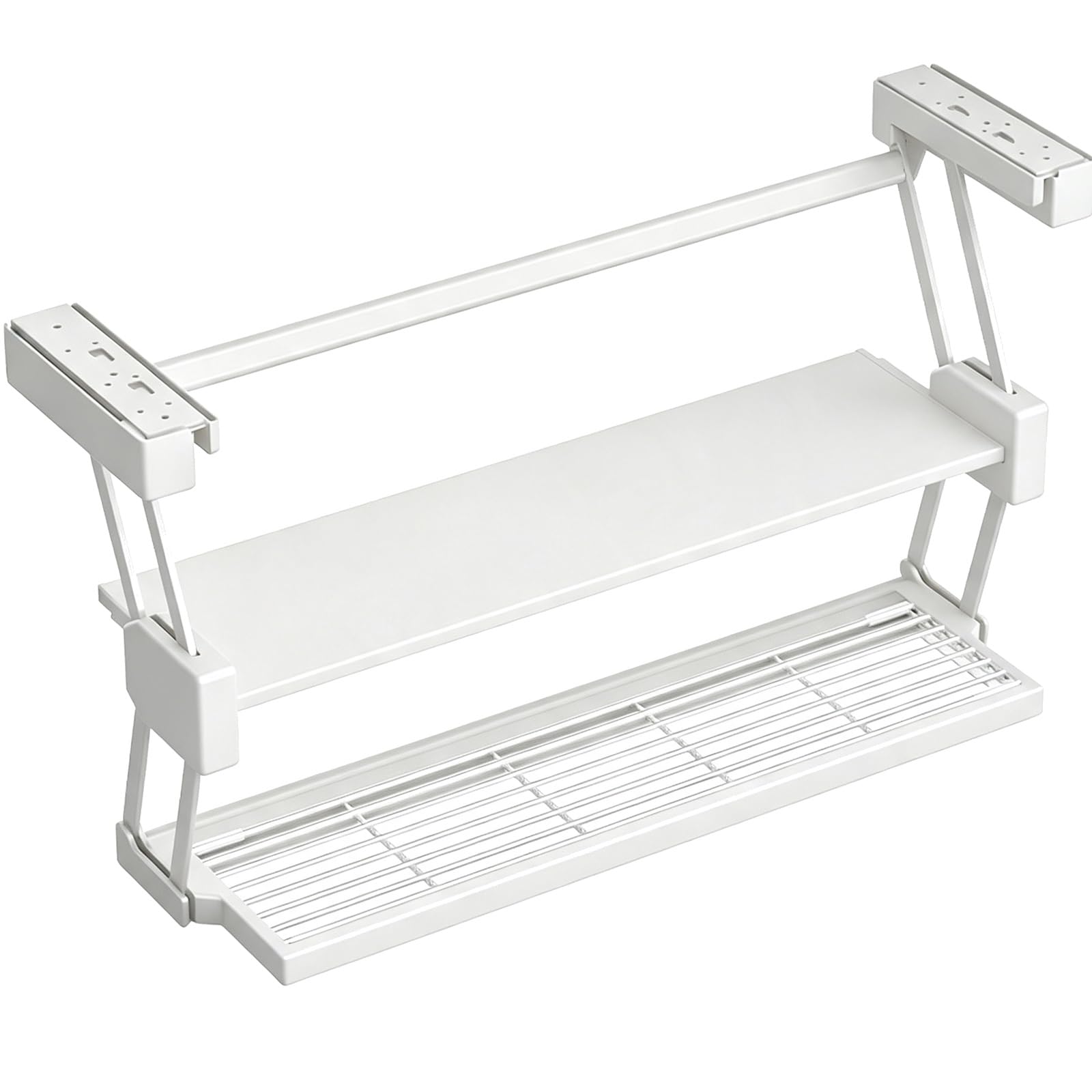 Organizador abatible para alacenas que optimiza tu cocina pequeña con dos niveles de acero