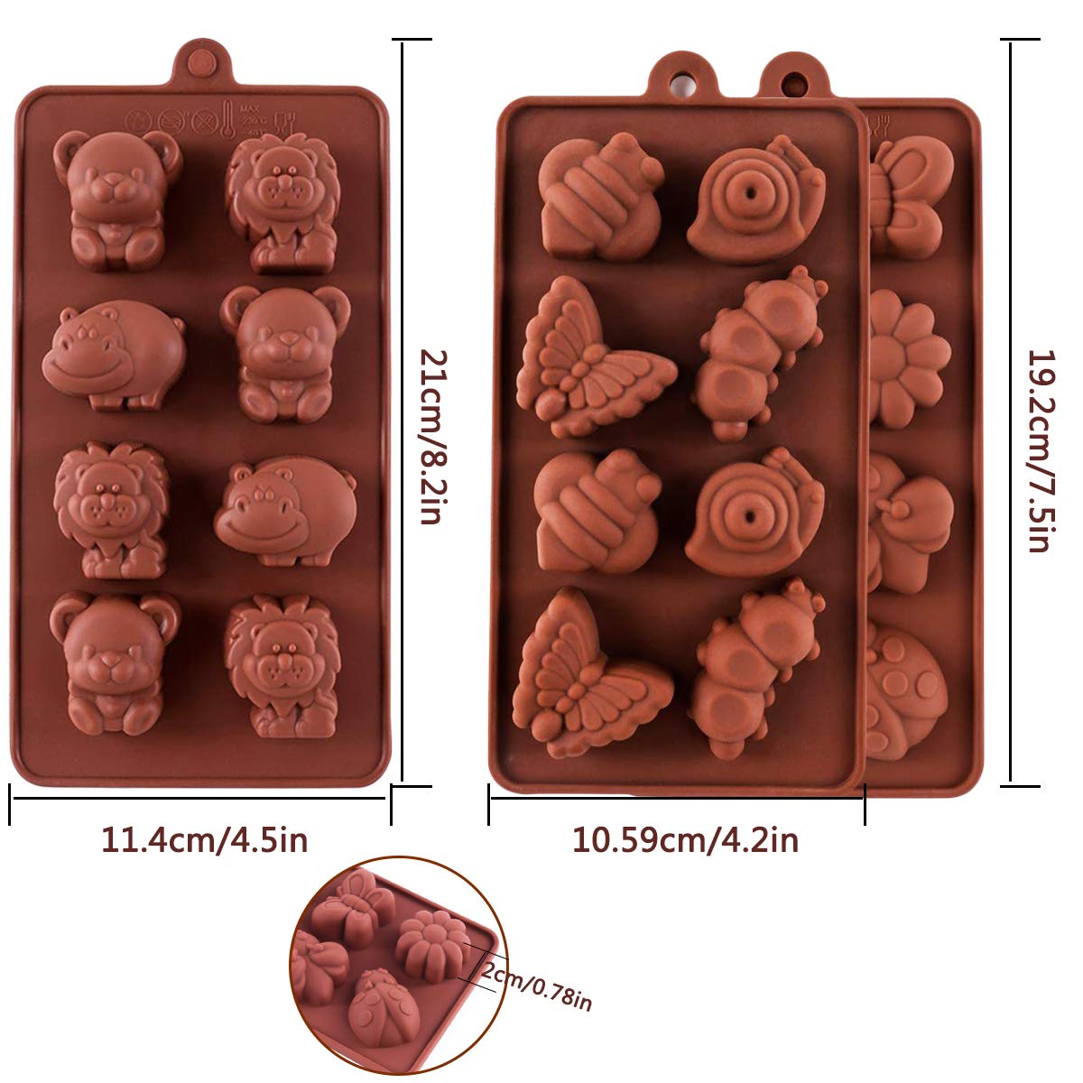 Stampo Per Dolci E Caramelle Stampo Per Cioccolatini In Silicone Alimentare - 3 Pezzi, 6 Forme Per Tavoletta, Resistente Al Caldo E Freddo Stampo Antiaderente Forno Freezer