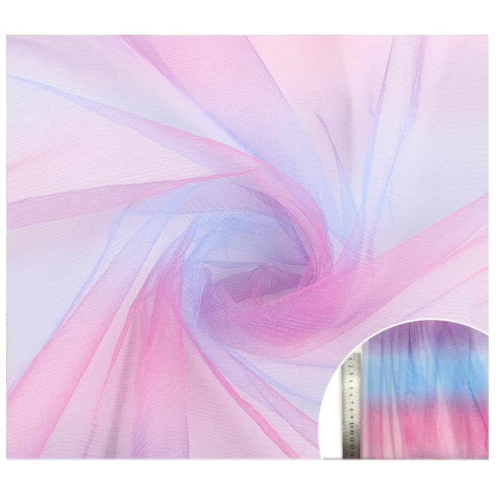 Farbverlauf Tüllstoff 1000×150cm Tüll Meterware zum Nähen DIY