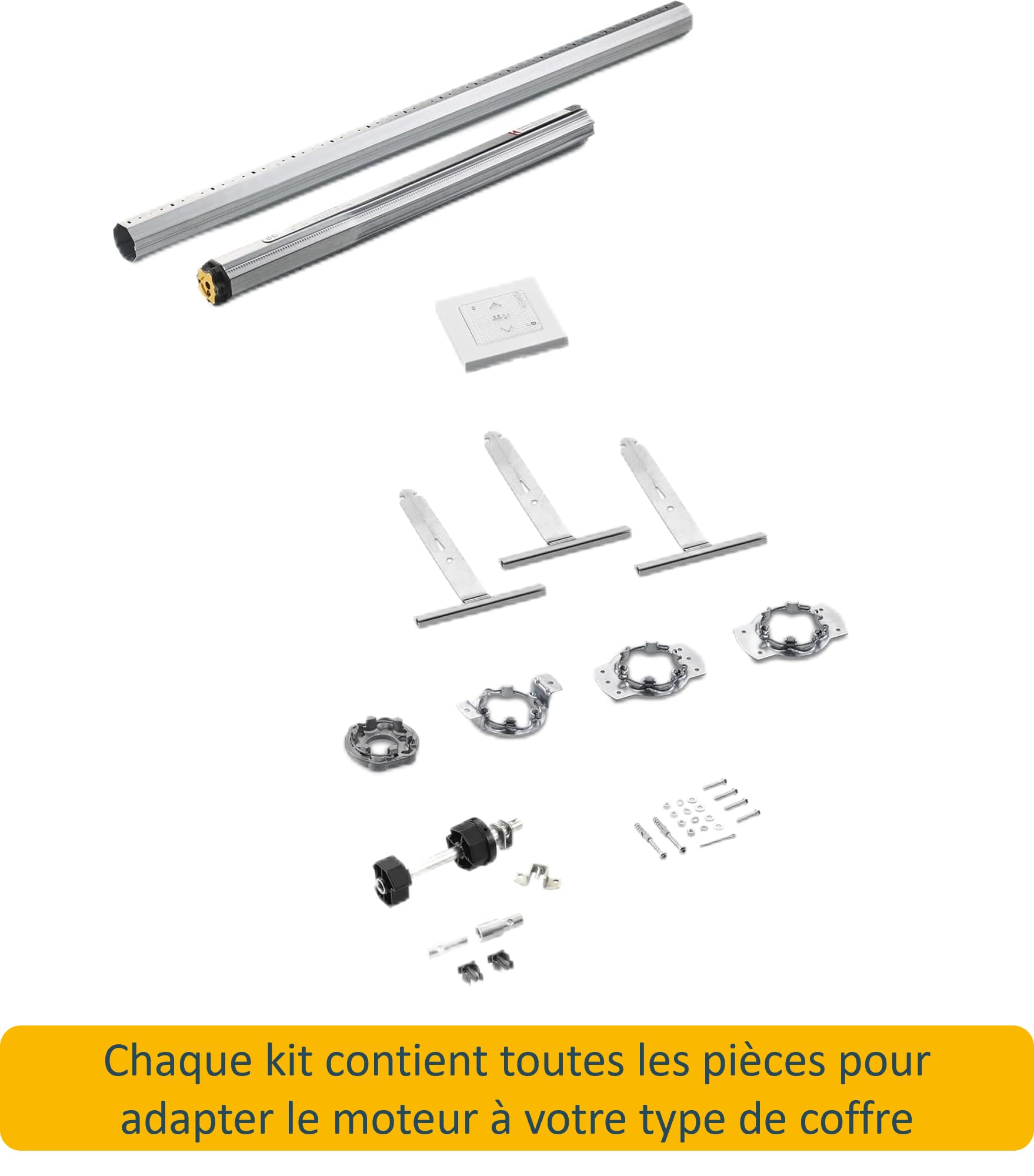 Pack Somfy Moteurs Volets Roulant, 2 Kits de motorisation RMS 1700 + 1 Box Domotique Tahoma Switch, Contrôlez Vos Volets avec Les télécommandes fournies ou à Distance avec l'application Tahoma