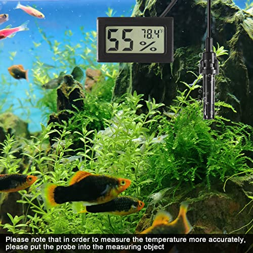 Aitiao 4 Pcs Mini Digital Hygrometer Thermometer Gauge With Probe Large Number Lcd Display Temperature Fahrenheit Humidity Meter For Incubator Reptile Plant Terrarium Humidor Guitar Case Greenhouse #TOP4