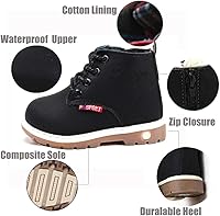 Vista 5 de RVROVIC Botas de bebé para niños y niñas, botas de senderismo para niños pequeños