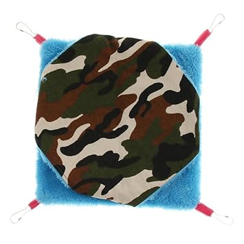 Meri Shopp Soft Squirrel Hammock Dwarf Hamster Nest Bed Kitty Sleeping Pad Mat Camouflage