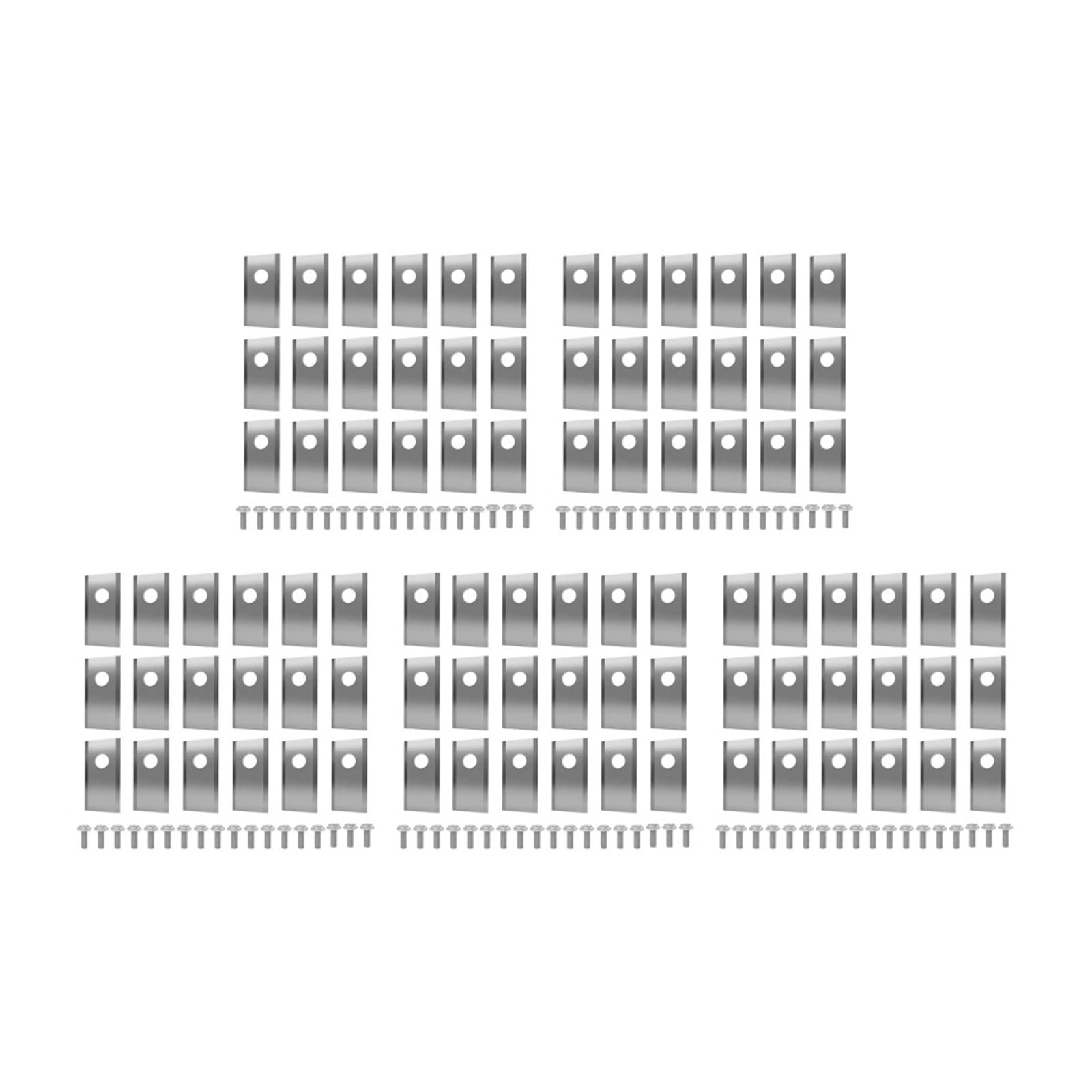 Juego De 18 Cuchillas De Corte for Cortacésped De Un Solo Orificio, Repuesto De Cortacésped Robótico Compatible con Cortacésped Worx Landroid(90PCS Silver)