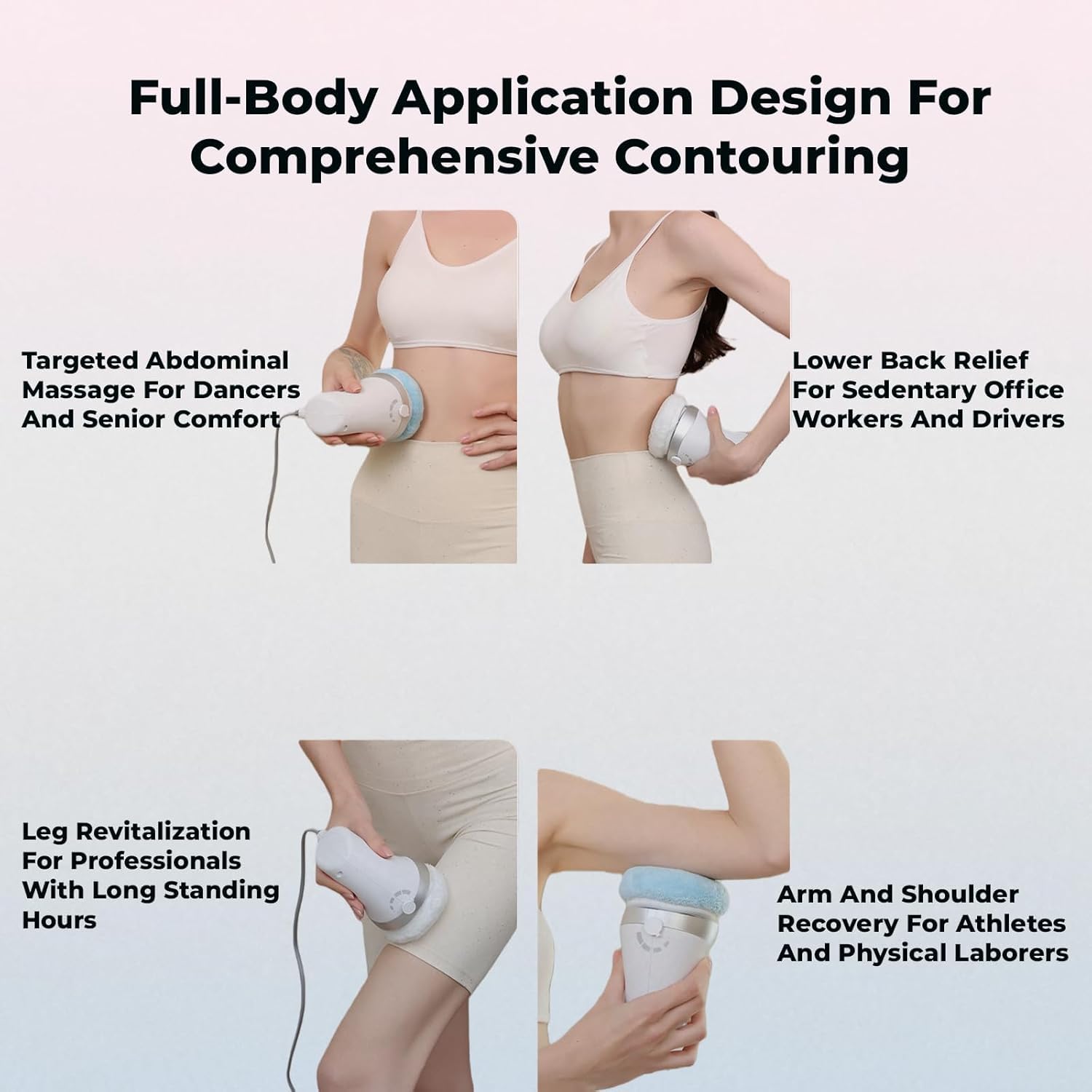 Vibrapro Electrique Masseur Anti Cellulite, Raffermir et Lisser la Peau, Coussinets Lavables pour Soulever sculptant, et brûleur de graisse,L'abdomen, Jambes Soulager La Fatigue Sur Le Corps Entier
