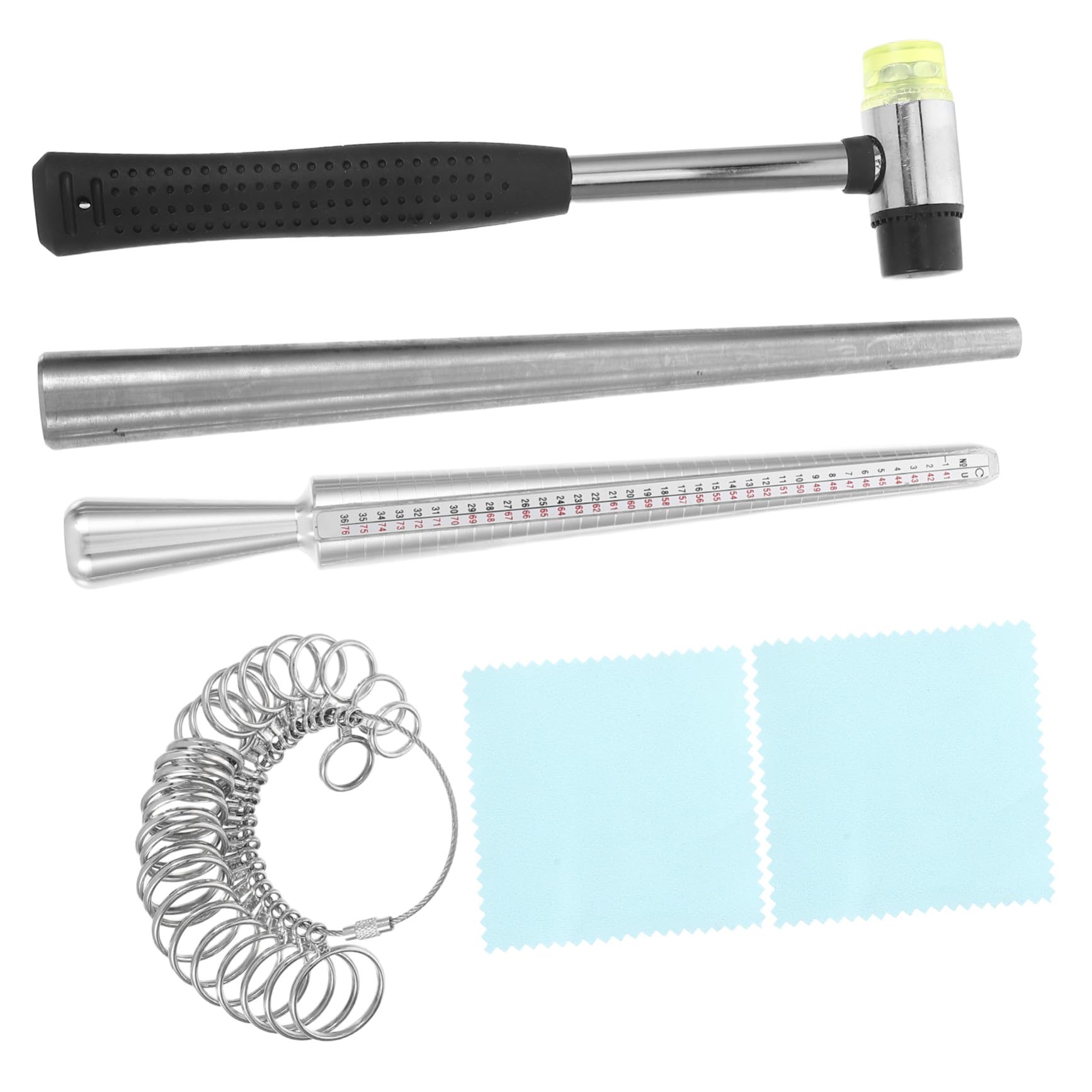 KONTONTY Kit De Mandril De Anillo Reparación De Joyas Para Anillos De Medición Para Joyería De Bricolaje