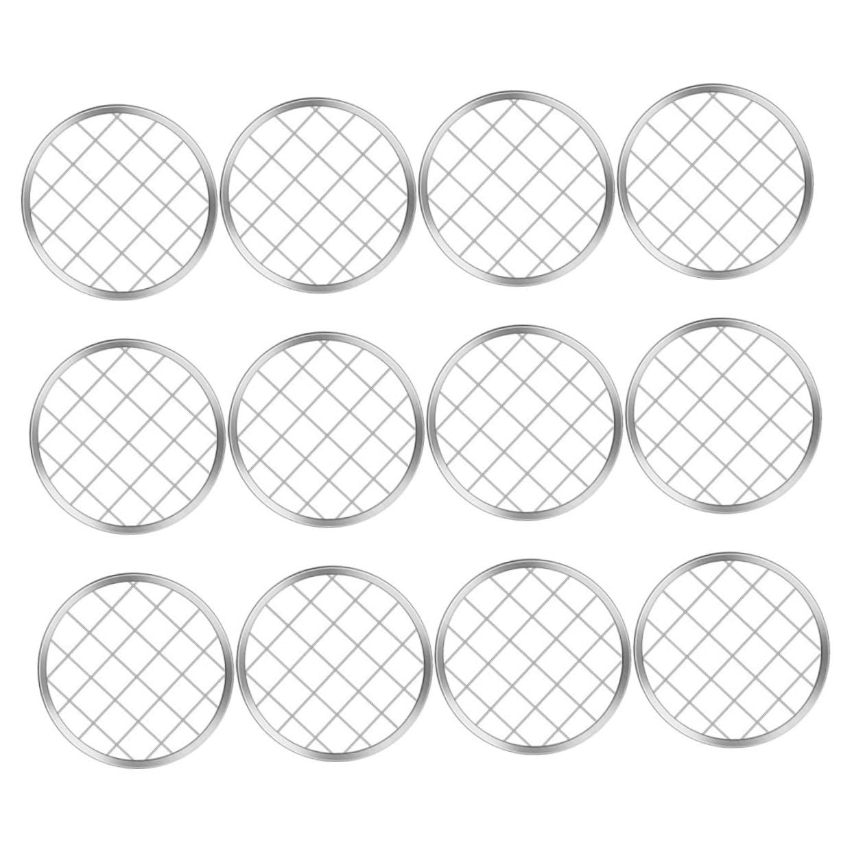 ERINGOGO 12pcs Floral Grid for Jar Flower Arrangement Stainless Steel Pen Holder Grid Reusable Floral Vase Insert for Home Decor