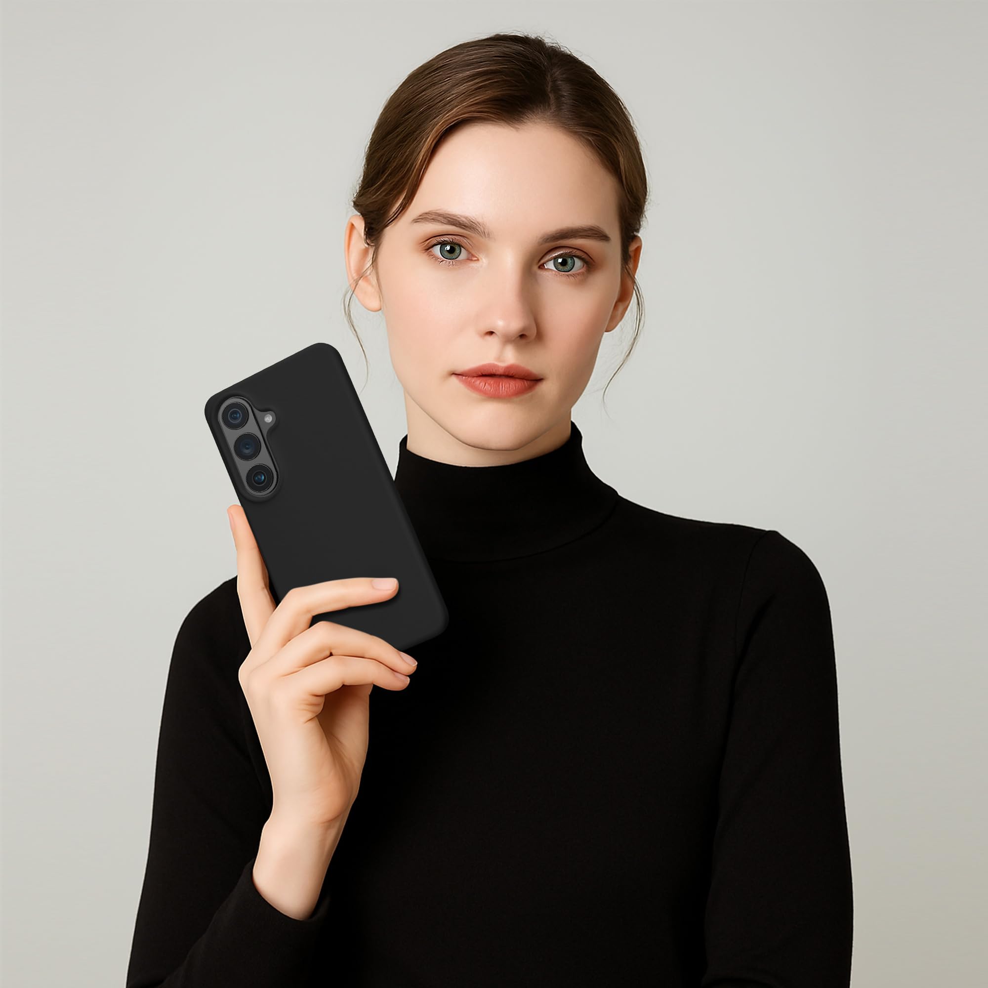 kwmobile Cover per Samsung Galaxy S26 Custodia - Back Case per Smartphone in Silicone TPU - Protezione Gommata - nero
