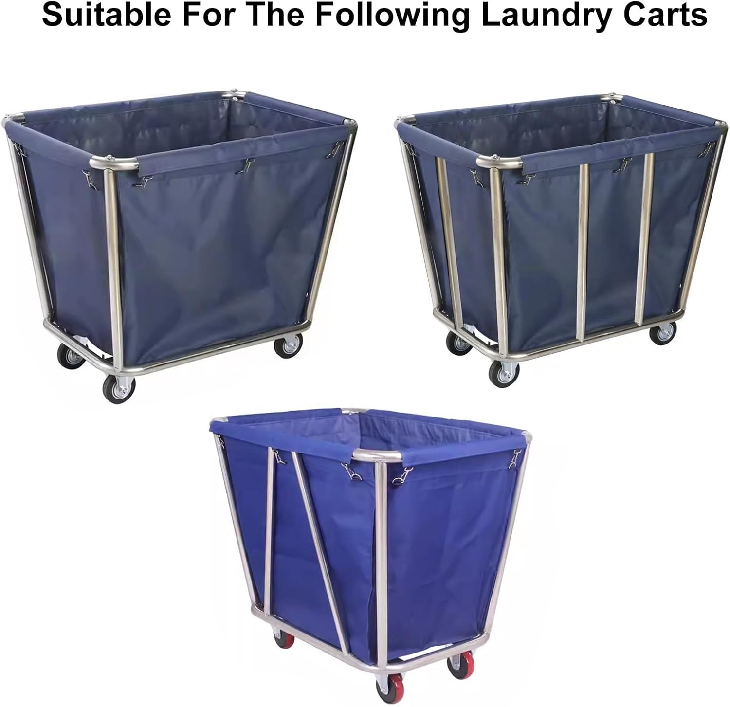 Replacement Laundry Cart Liner Bag, Large Thickened Waterproof Oxford Cloth Bags, Basket Replacement Bags for Laundry Cart, for Heavy Duty Laundry Cart(Blue-One Size)