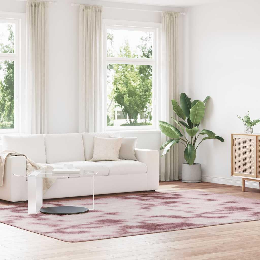 Tapis Shaggy à Poils Longs NAVARRA Rose poudré 240x340 cm,Maison & Jardin,Décorations,Tapis,4.8 kg-4102857