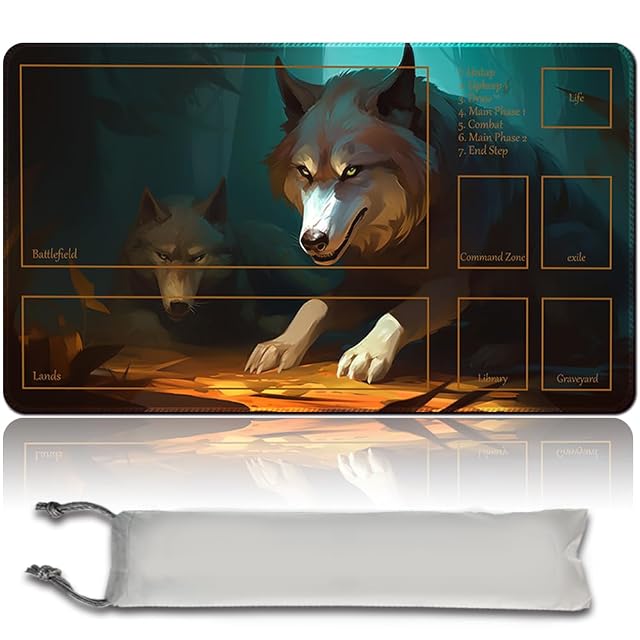 MPLR BOARD GAME Ferocious PUP - Juego de mesa mtg Juegos Alfombras + Bolsa impermeable gratuita, bordes…