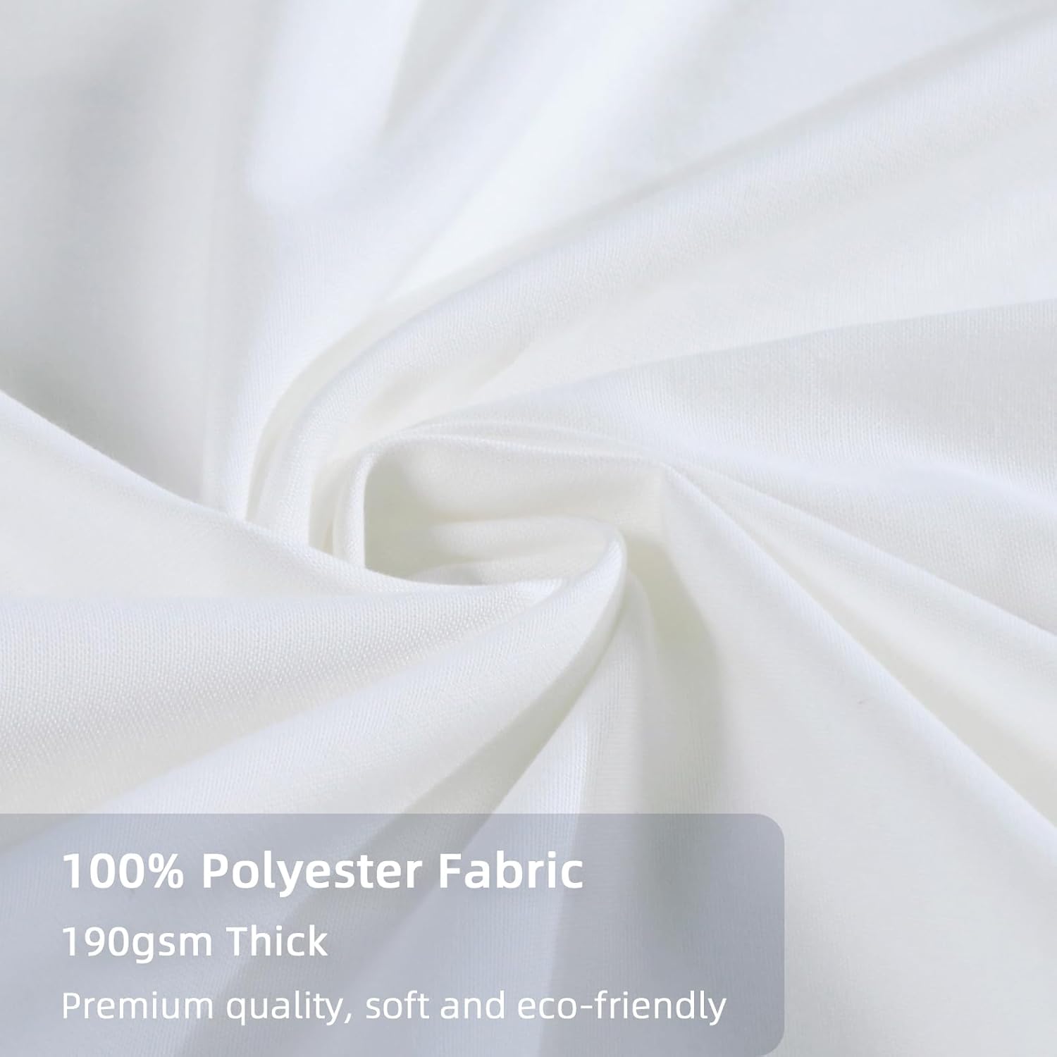 Extra Long Fabric Shower Curtain, Solid White Tassel Cloth Shower Curtains for Bathroom, Modern Spa Decorative Bathroom Curtains, 72" W x 84" H