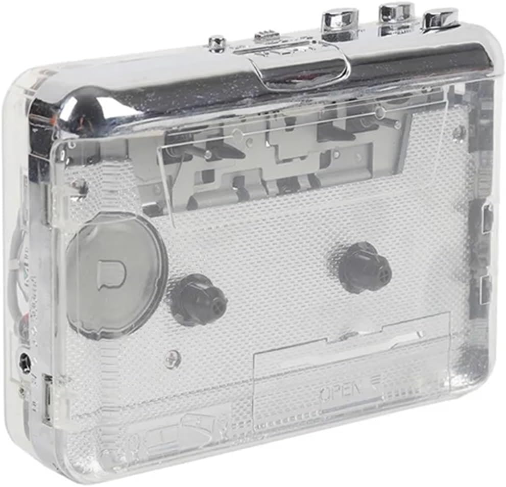 Cassette Players Transparent USB Cassette Player Tape Recorder to MP3 Music Capture to Format Portable