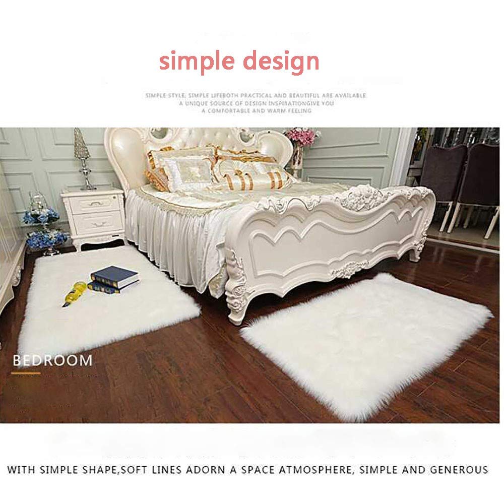 Peau de Mouton synthétique,Faux Peau de Mouton Imitation Toison Moquette,Peau d'agneau Tapis,Fluffy Soft Longhair Décoratif Coussin de Chaise Canapé Natte