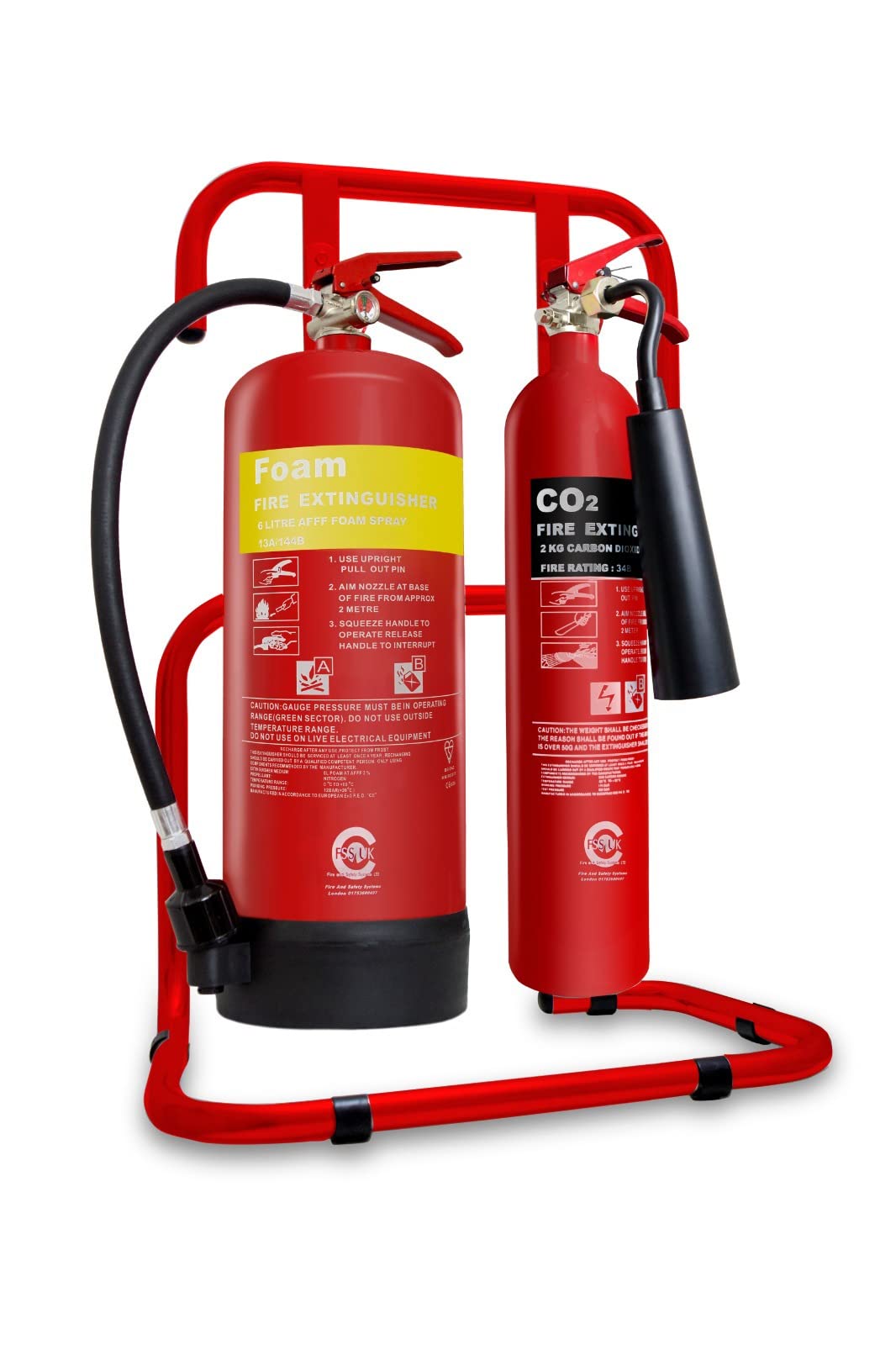 Buy Extra Value Set Fire Extinguisher. 6 LTR Foam + 2 KG CO2 Fire