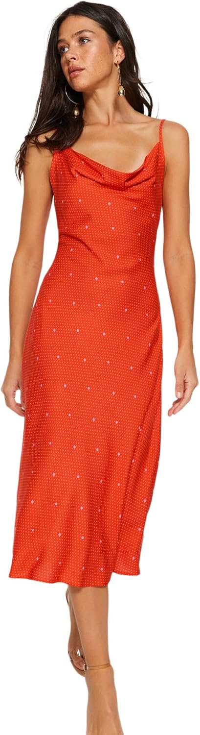 Trendyol Vestito Aderente da Donna, Nero, 70