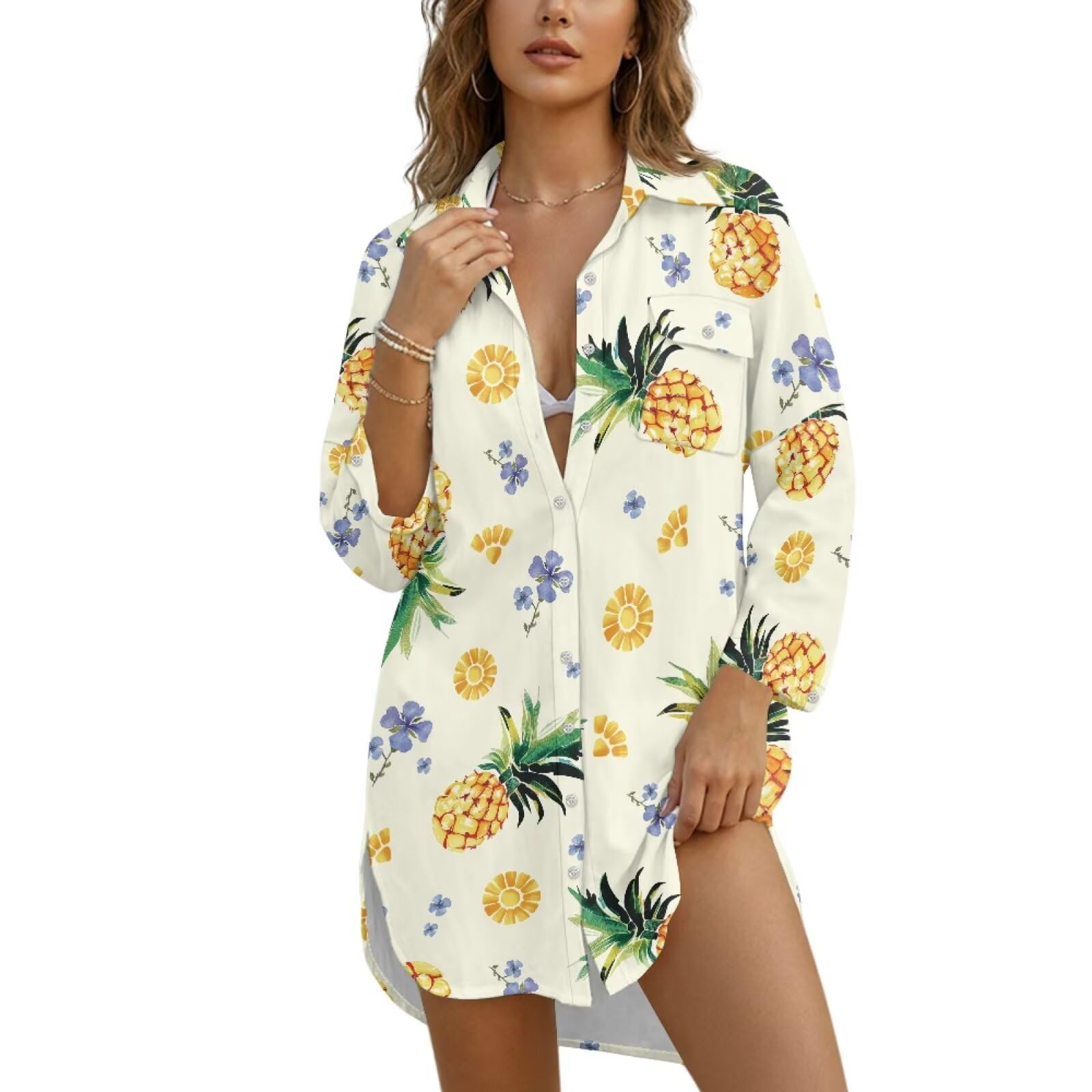 Traje de baño y ropa de centro turístico: camisa de playa para mujer 8