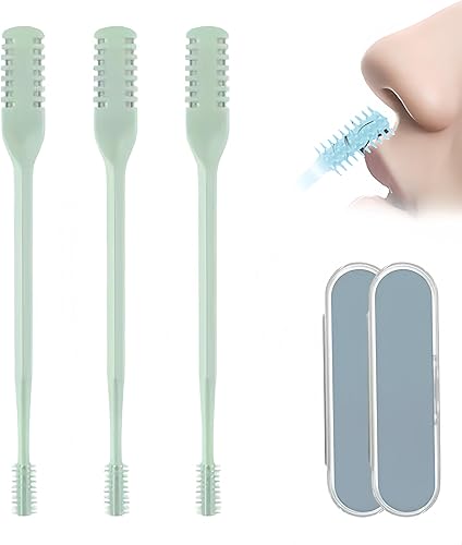 Cortador de pelo nasal, giratorio en 360, cuchillo de doble cara para nariz, cortador manual de vello de nariz, cuchillo portátil para mujeres y