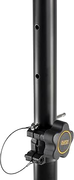Auray SS-25S مكبر صوت فولاذي قابل للتعديل مع قاعدة حامل ثلاثي الأرجل
