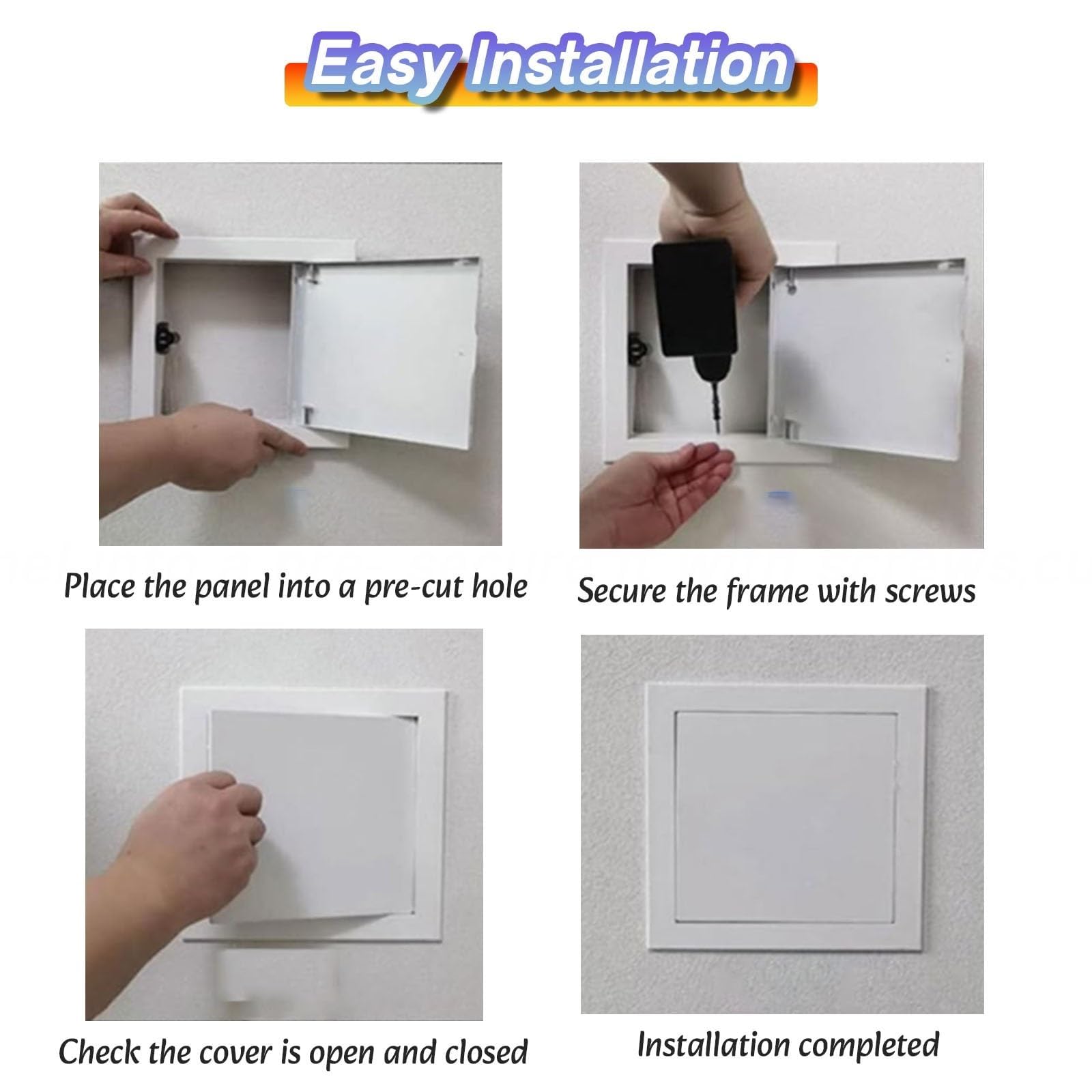 Panneau d'accès au plafond, trappe de service push-to-open en aluminium, couvercle de trou mural pour plomberie, électricité et ventilation