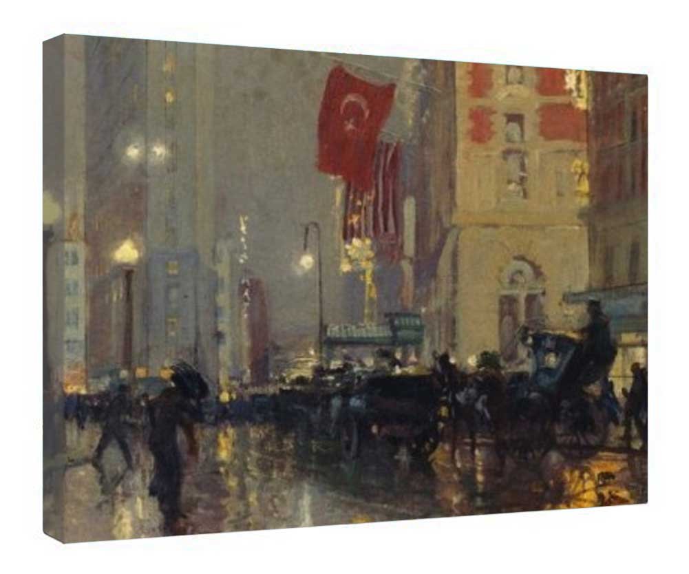 Toile Charles Hoffbauer Times Square encadrée prête à être accrochée - 4