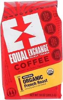 Organic Coffee, Whole Bean French Roast 10 Oz (Pack of 6)